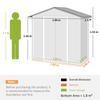 6.5 X 3.5ft Metal Garden Storage Shed Brown Wood Effect