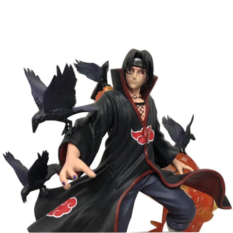 Аниме Модель Наруто Шиппуден Ворон Учиха Итачи Gk Экшн Фигурка 33см ПВХ Статуэтка с Подсветкой Подарок Статуэтка Коллекционная Игрушка Figma