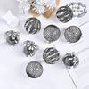 9pcs 8cm Painted Christmas Balls Pendant Christmas Tree Pendants  Home New Year Festival Gift