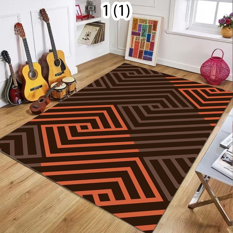 Minimalist Geometric Rug Washable Indoor/Outdoor Carpet for Living Bedroom Yoga Entrance Door Mat Anti-Skid Backing Longevit