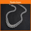Geometric Vintage Unisex Snake Chain Necklace Accessory With Multi Layer Design