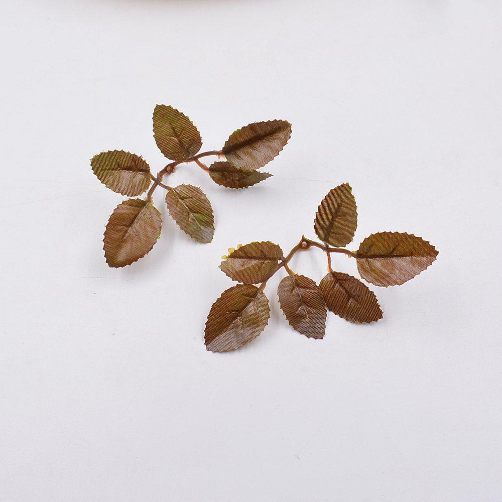 10/20/50 шт./лот 6 листьев/шт. Зеленый искусственный лист цветок для свадьбы домашнее украшение листва DIY скрапбукинг ремесло искусственный цветок