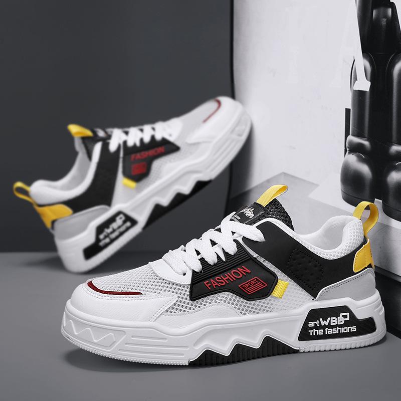 Designer Low-top Men's Sneakers Summer Mesh Breathable Casual Shoes Outdoor Fashion Versatile Soft Bottom Skateboard Shoes 2025