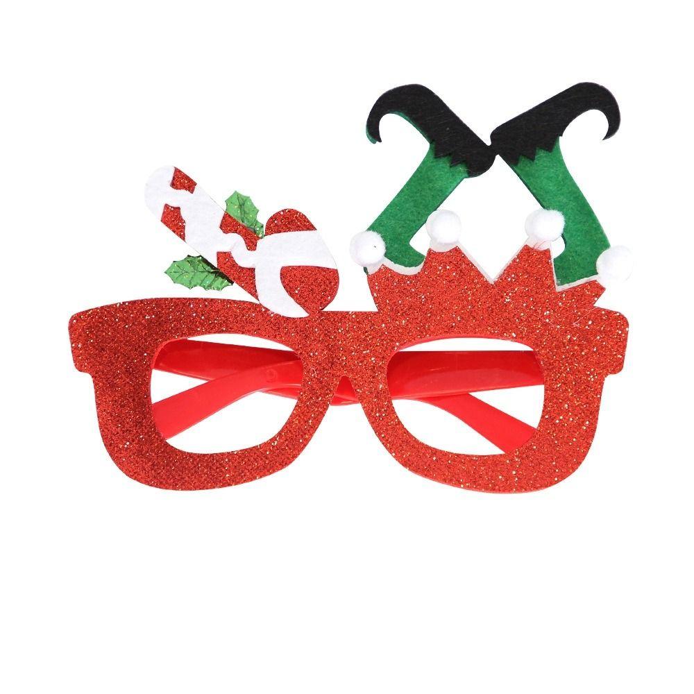 Party Decorations Christmas Frame Glasses Christmas Decorative Glasses Santa Claus Eyeglasses