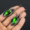 Peridot & Mystic Topaz 999 Copper Wire Wrapped Earrings, Handmade Gemstone Jewelry Earrings, For Memorial Day