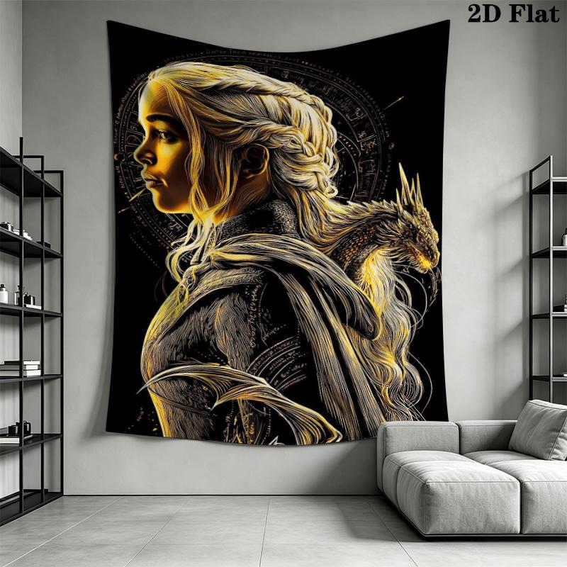 Game of Thrones Wall Tapestry Aesthetic Wall Hanging Printed Fabric Blanket Decorative Tapestries for Bedroom Living Room Home Decor