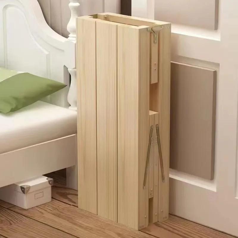 Folding Wooden Children's Bed Solid Splicing Bed Widened King Bed for Naps Small Single Beds for Bedroom Portable Toddler Nap