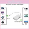 Мини DisplayPort к HDMI DVI VGA 3-в-1 адаптер с чипсетом для Macbook Pro Air для настройки нескольких мониторов