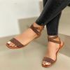 Новые летние модные уличные пляжные удобные однотонные сандалии с открытым носком, женская обувь с запахом лодыжки