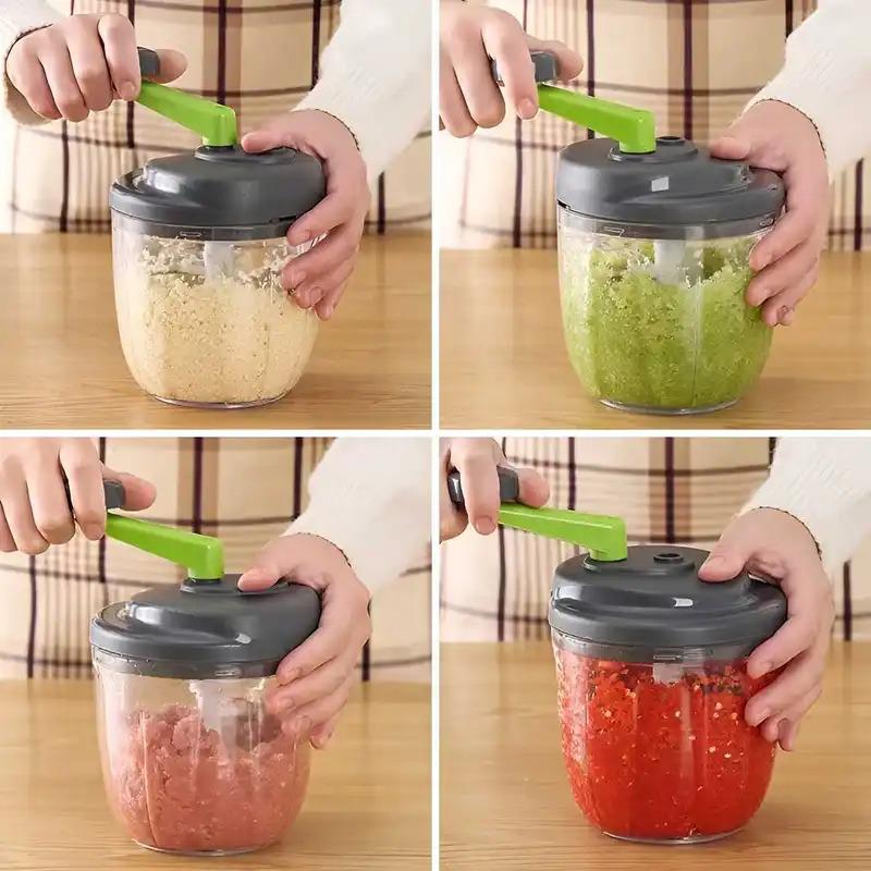 1 шт. 520/900 мл Ручная мясорубка Измельчитель чеснока Вращающаяся чеснокодавилка Измельчитель Овощерезка для лука Кухонные аксессуары для приготовления пищи