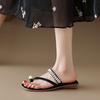 Weiwei girl 288-5 французские крутые шлепанцы женские летние жемчужный носок пляжные шлепанцы низкий каблук римская женская обувь
