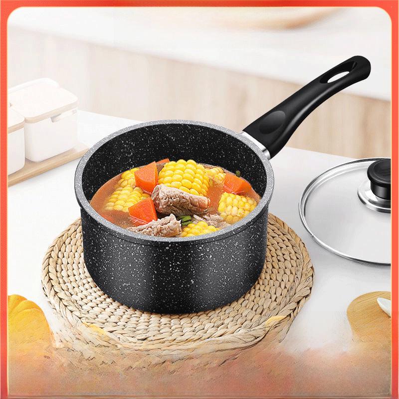 Маленький антипригарный ковш Юкихира из майфанского камня для детского питания, супа, молока и лапши для общежития