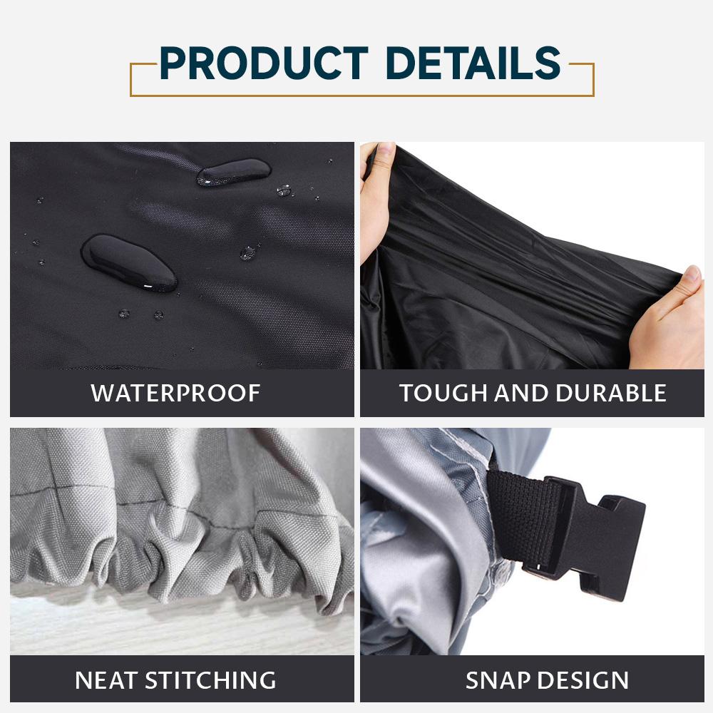 Чехол для яхты 210D, подходящий для 14-16 футов, ткань Оксфорд, защита от непогоды, водонепроницаемый чехол для лодки, черный чехол для лодки