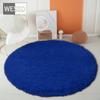 Зеленый круглый пушистый ковер для детской комнаты, однотонный плюшевый ковер для спальни, мягкий коврик с длинными волосами, круглый коврик для ванной, милое украшение, коврик для стула