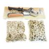 301Pcs Grommet Eyelet Pliers Tool Kit, Fabric Leather Hole Eyelets and Grommets Punch Pliers with 301 Metal Eyelets