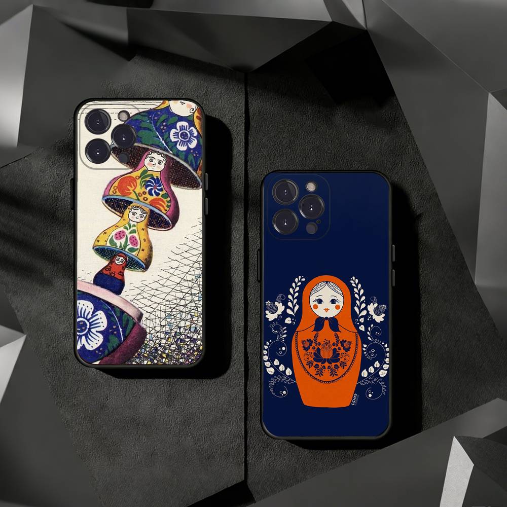Cute Cool Russian Art Matryoshka Phone Case for iPhone 11Pro 13 12 11 Pro Max 16e 17 Air 16 15 14 Plus 11ProMax