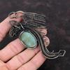 Кулон с амазонитом, медная проволока, кулон, кулон с драконом, драгоценный камень, ювелирные изделия из проволочной обмотки, кулон ручной работы, изысканные медные украшения, подарок для него