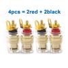 4pcs/set Speaker Terminal Binding Post 4mm Banana Plug Socket Amplifier Connector