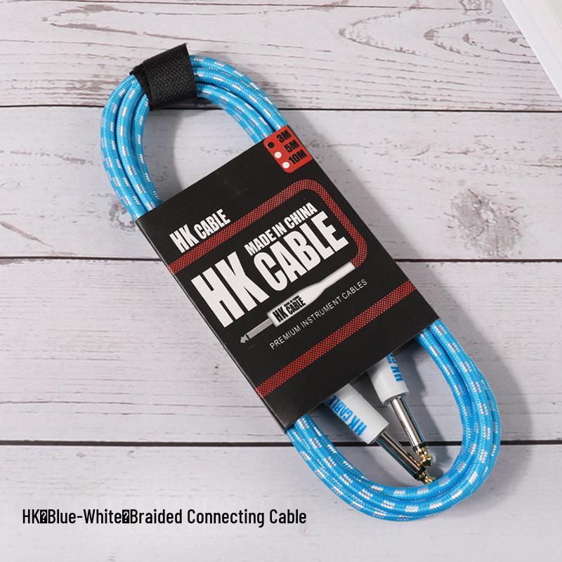 Нейлоновый плетеный соединительный кабель для педалей эффектов с шумоподавлением для электро- и акустических гитар