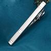 Simple Bar Metal Clasp Necktie Clips Silver Tie Pins
