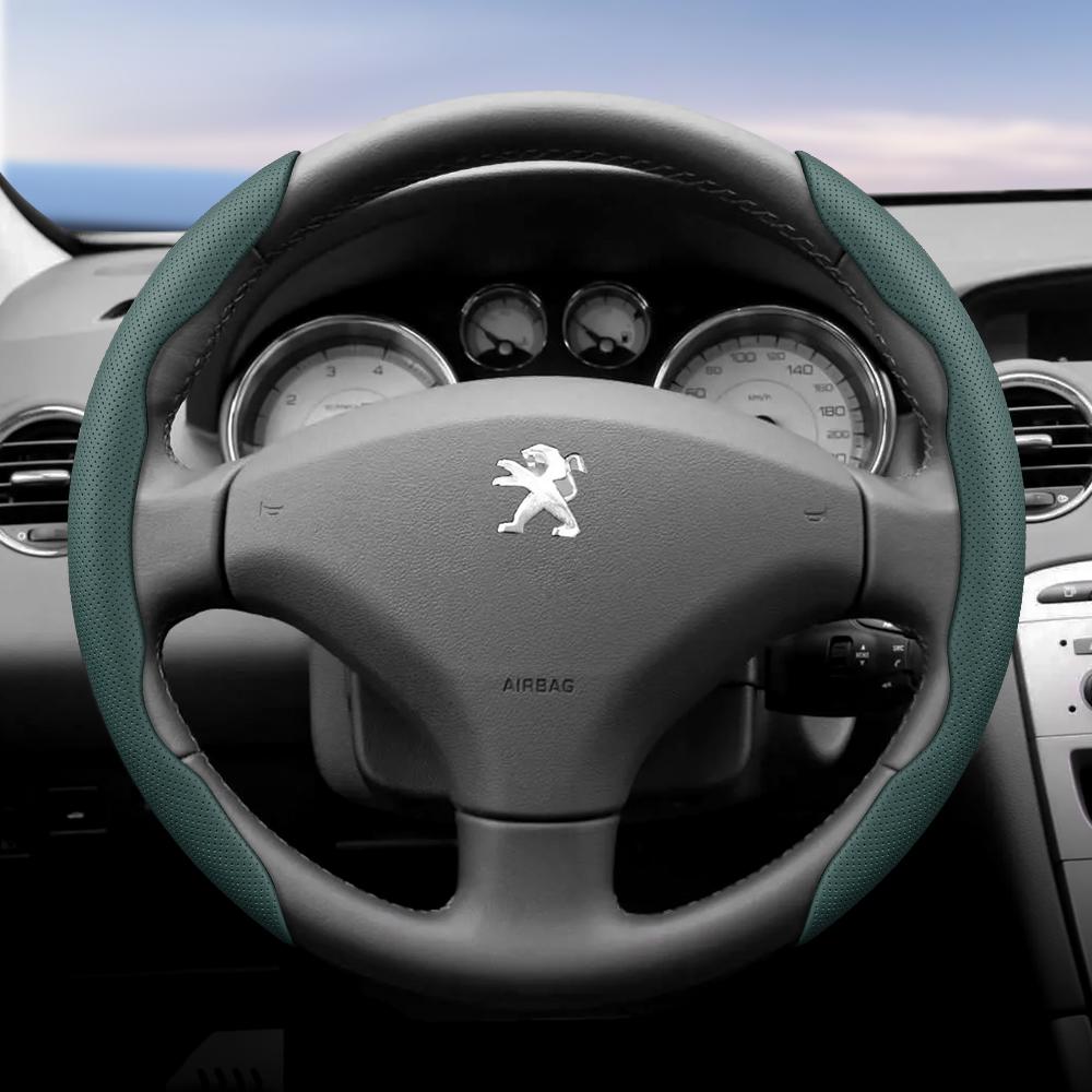 DHLWY1 Подходит для Peugeot Дышащие Отверстия Кожаный Чехол на Руль Сегментированный Дизайн Быстрого Снятия Нескользящий Прочный 206 208 3008 308 207 307