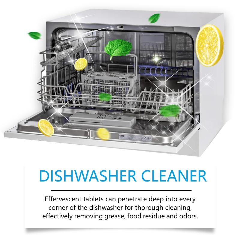 Dishwasher Cleaner Tablets Effective Oil Stain Limescale Remover for Home Kitchen Odor Control