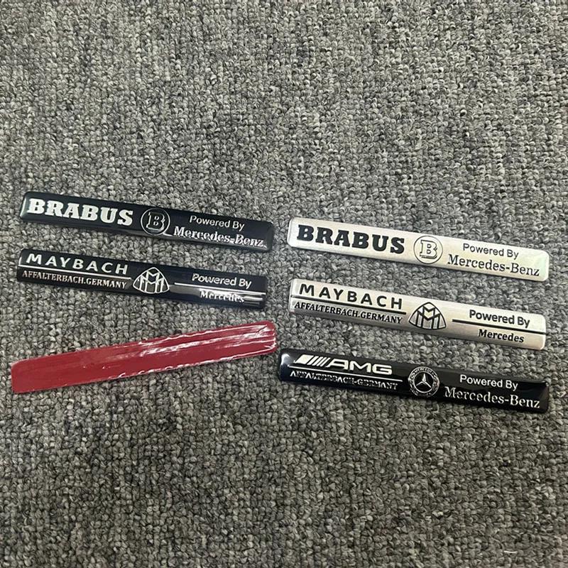 Aluminum Car Badge Sticker Accessories For Mercedes Benz AMG Brabus Maybach Smart W204 GLC CLA GLK W205 W203 W206 W108 W124 W126 CJKLM1