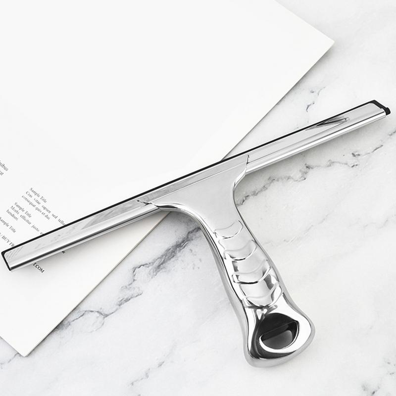 Glass Shower Door Squeegee Cleaning Tools Shower Squeegee Stainless Steel Window Squeegee Shower Wiper Bathroom Cleaner Tool