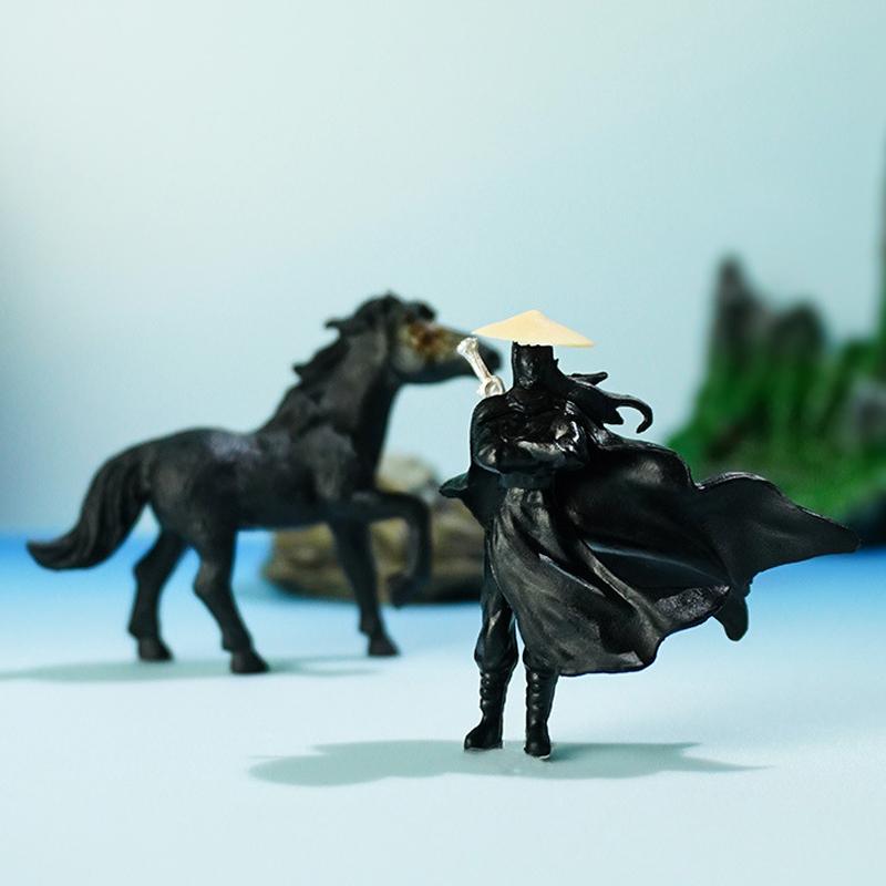 3 шт./набор мини-фигурок из смолы, модель древнего японского китайского ниндзя-самурая, моделирование классного миниатюрного автомобиля, украшения, подарки