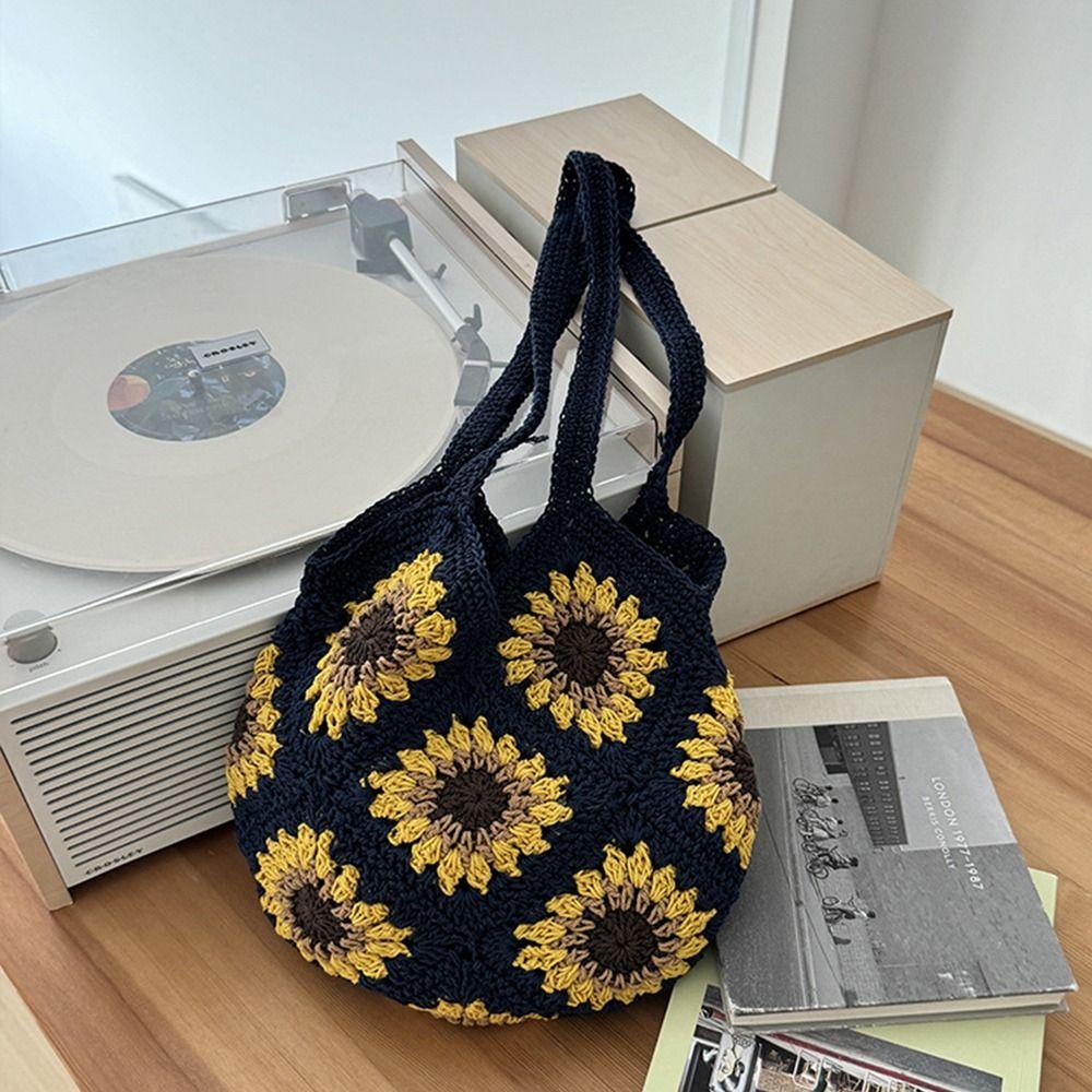 Handmade Crochet Knit Bag Leisure Women's Tote Bag Fashion Boho Shoulder Bag Ladies/Girls