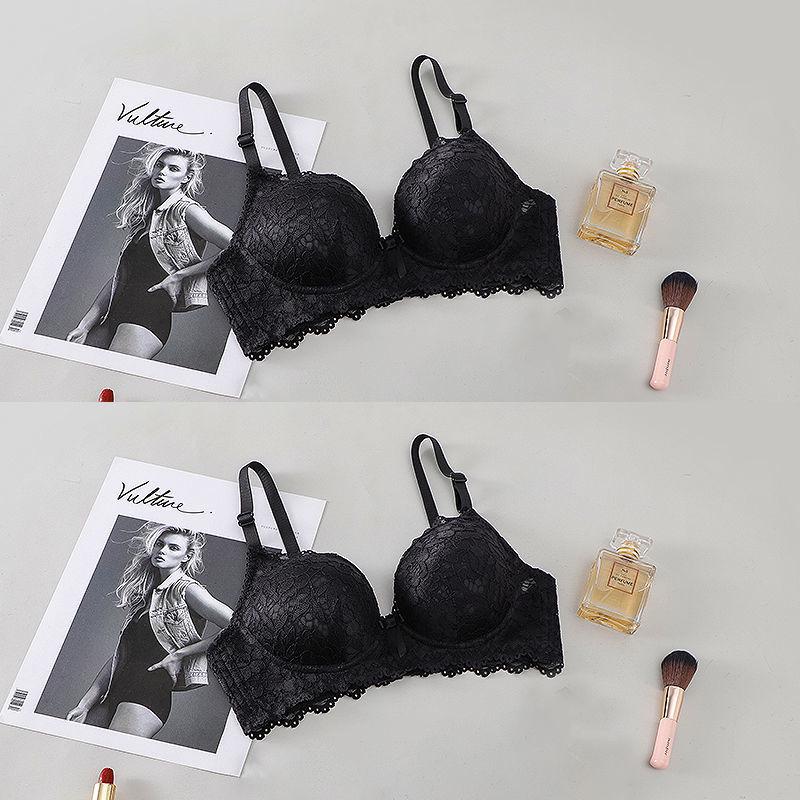Комплект кружевного бюстгальтера пуш-ап для молодой девушки - Без косточек + Цельный вариант