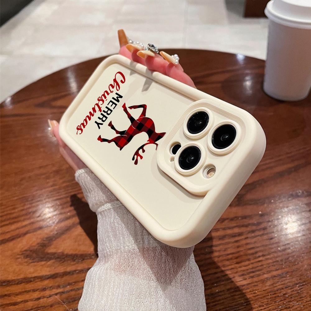 N102 Счастливого Рождества, Нового года, мягкие чехлы для телефонов с ангельскими глазками для iPhone 16, 15, 14, 13, 11, Pro Max, 8, 7, 6s Plus, 12 mini, XR, XS Max, SE, противоударный чехол