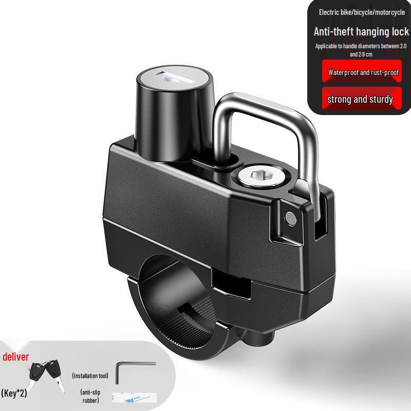 Универсальный электрический замок для шлема с крючком для ключей для безопасности мотоцикла
