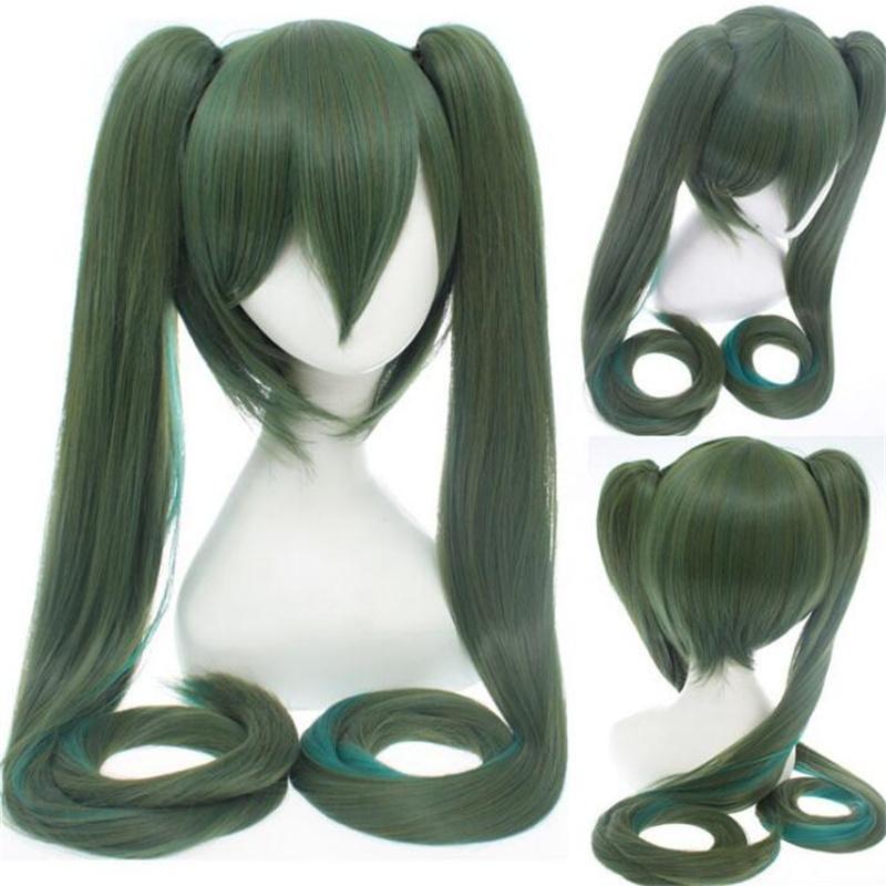 28 Colors Miku Cosplay Wig Long Heat Resistant Synthetic Hair Clip Ponytails Wigs + Wig Cap