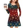 Christmas Day Girls' Long Sleeve Dress - Color Pocket Dress