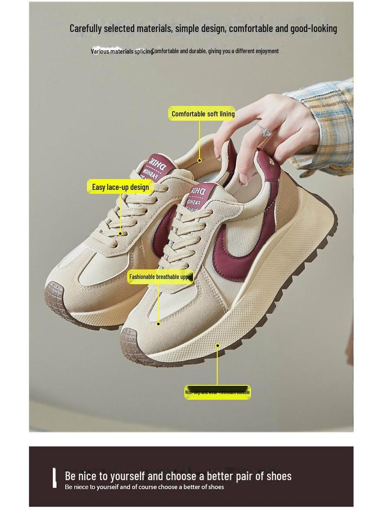 2024 Spring Korean Forrest Gump Women's Platform Sneakers, Heightening Sports Casual Shoes BN001