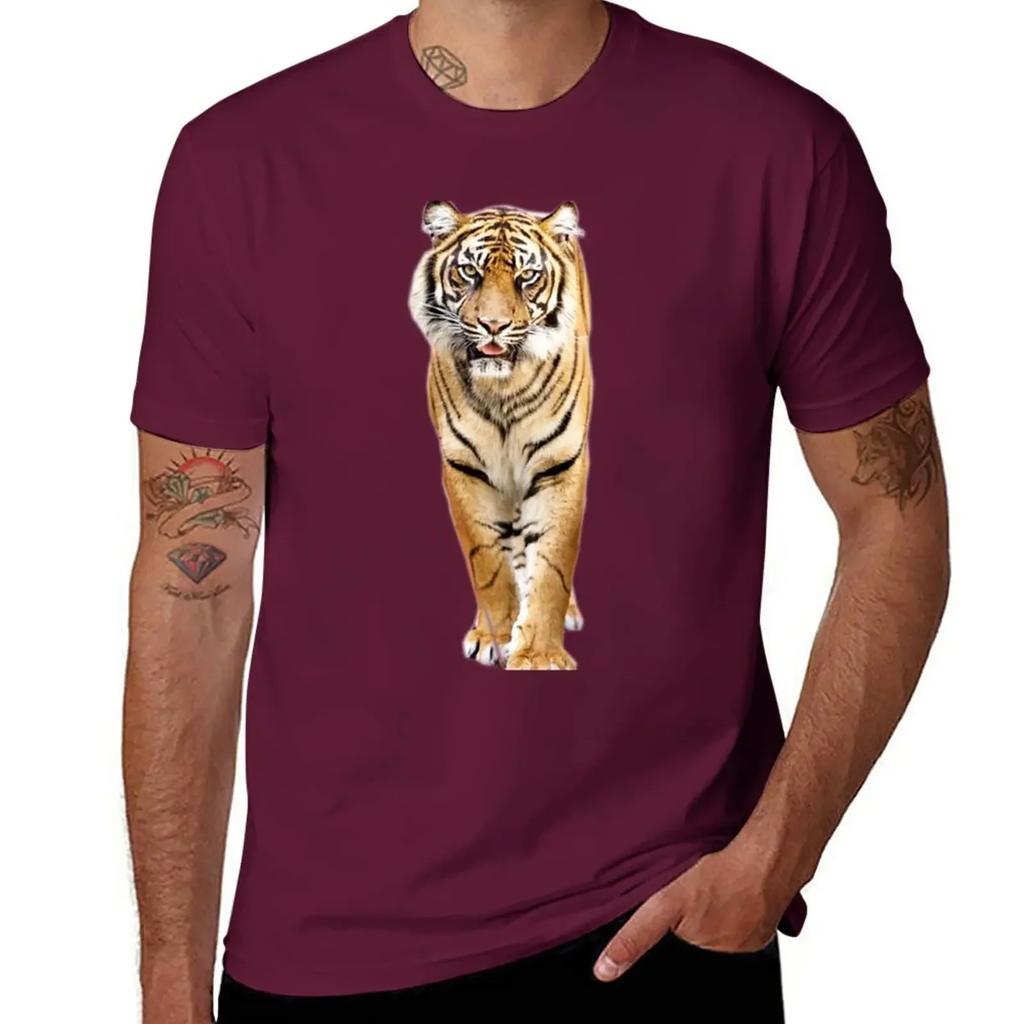 Tiger T-Shirt oversized customs animal prinfor boys mens workout shirts