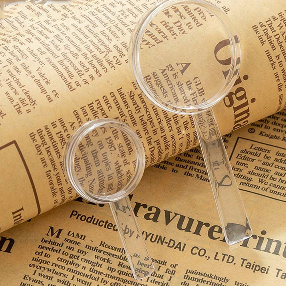 10pcs Mini Loupe Fresnel lens Transparent 3X Children's Magnifying Glass Pocket High-definition Handheld Magnifier Newspaper