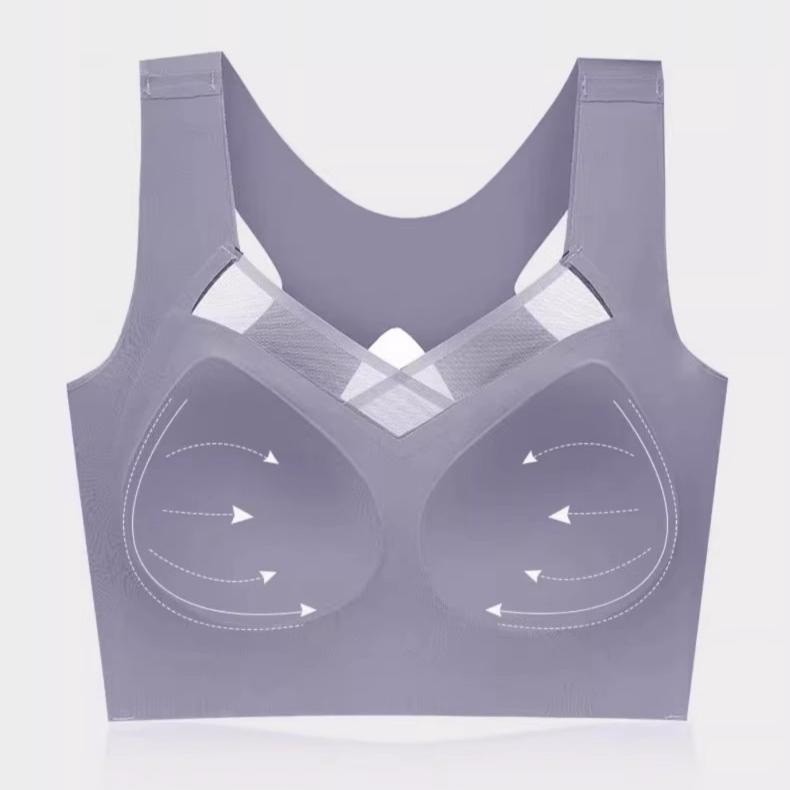 Plus-size Lingerie Women's Sports Bras Yoga Vests Invisible Bras Seamless Lingerie Push Up Bra