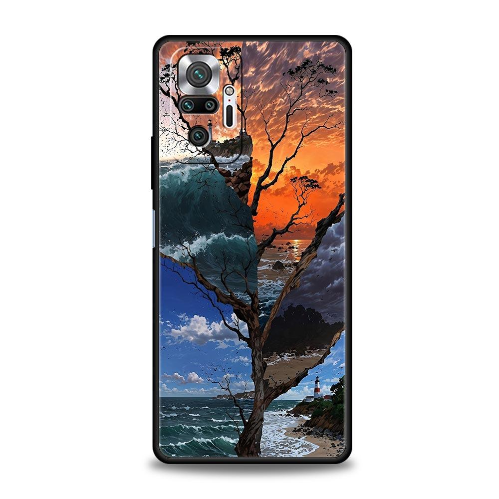 Красивый чехол для телефона с изображением лесного дерева для Xiaomi Redmi Note 15 14 13 12 5G 11 10 Pro Plus 4G 9S 14C 13C 12C 10C, мягкий чехол из ТПУ