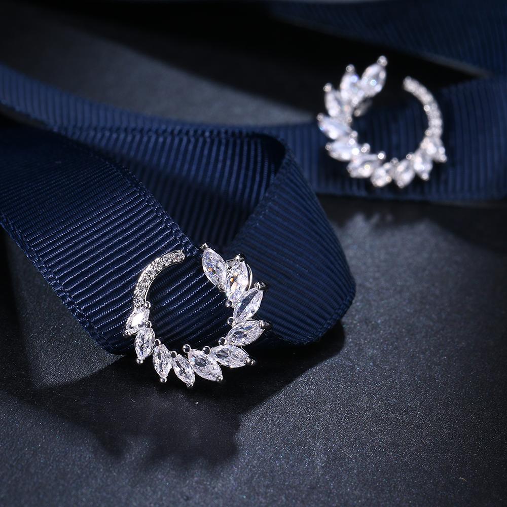 Emmaya дешевые женские серьги-гвоздики высокого качества Aaa прозрачный цвет кубический цирконий камень цветок серьги заводская цена