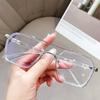 Double Beam Glasses Retro Flat Light Glasses Frame Internet Celebrities With The Same Degree Anti-Blue Myopia Glasses Glasses Frame