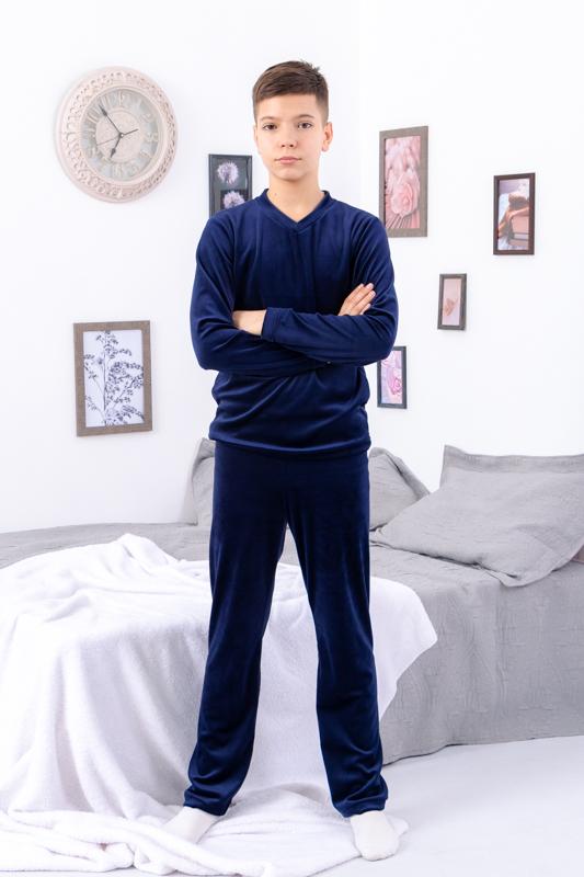 Пижама – Плюшевый велюровый комплект для мальчиков-подростков, Теплый зимний комфорт, Зима, 6412-030 HC