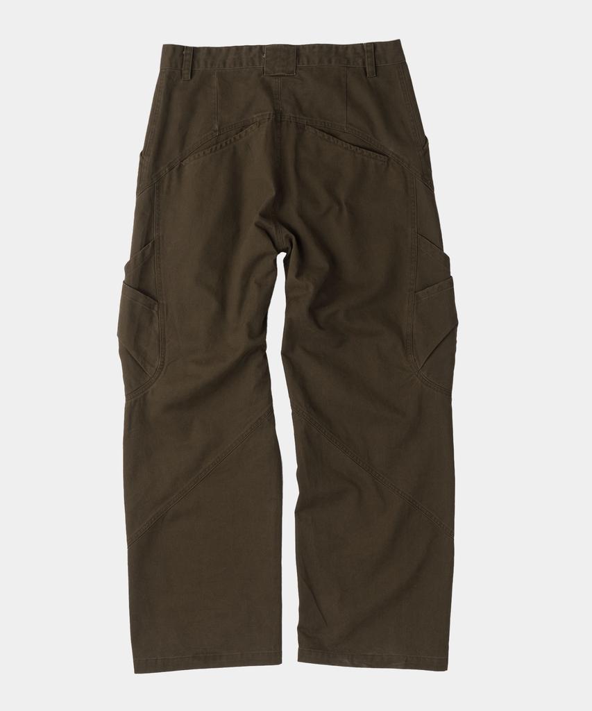 SLOWACID Out-Pocket Pintuck Pants [Khaki Brown]