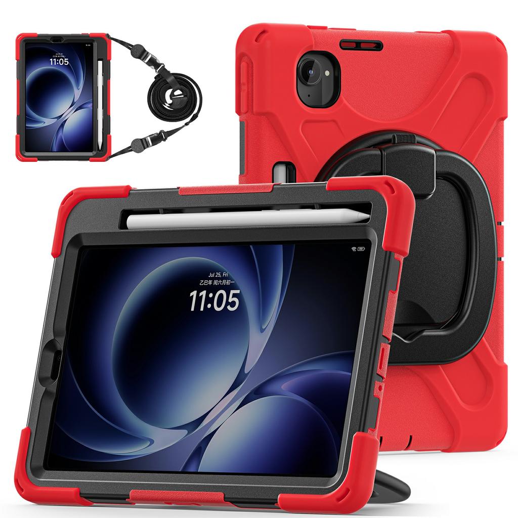 For Xiaomi Redmi K Pad Case with Shoulder Strap TPU+PC+Silicone Kickstand Tablet Cover