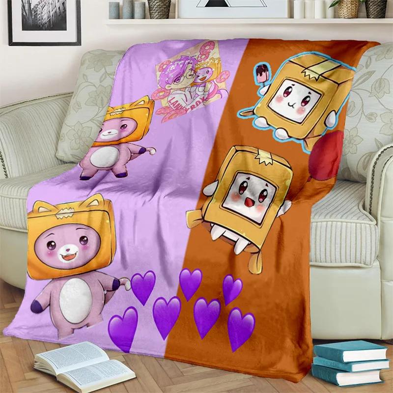 Одеяло Happy Foxy Boxy и Rocky Lankybox, мягкое одеяло для дома, спальни, кровати, дивана, пикника, путешествия, офиса, одеяло, детское одеяло