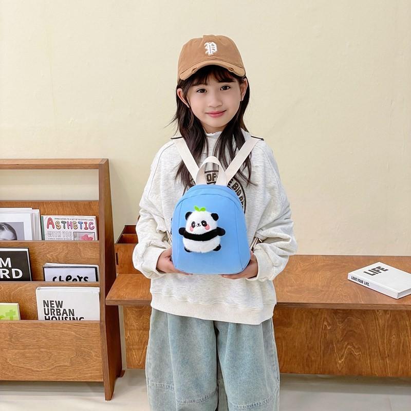 Дошкольный Панда Очаровательный Рюкзак Легкий Стильный Холщовый Рюкзак для Детей Веселый Открытый