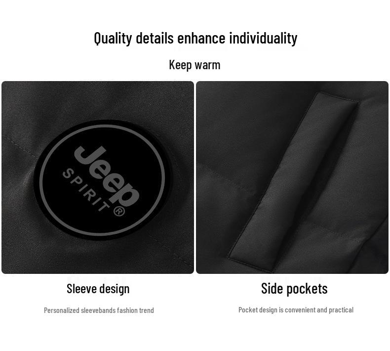 Теплая пуховая куртка Jeep Spirit для пар - Мужское и женское зимнее пальто с индивидуальным логотипом