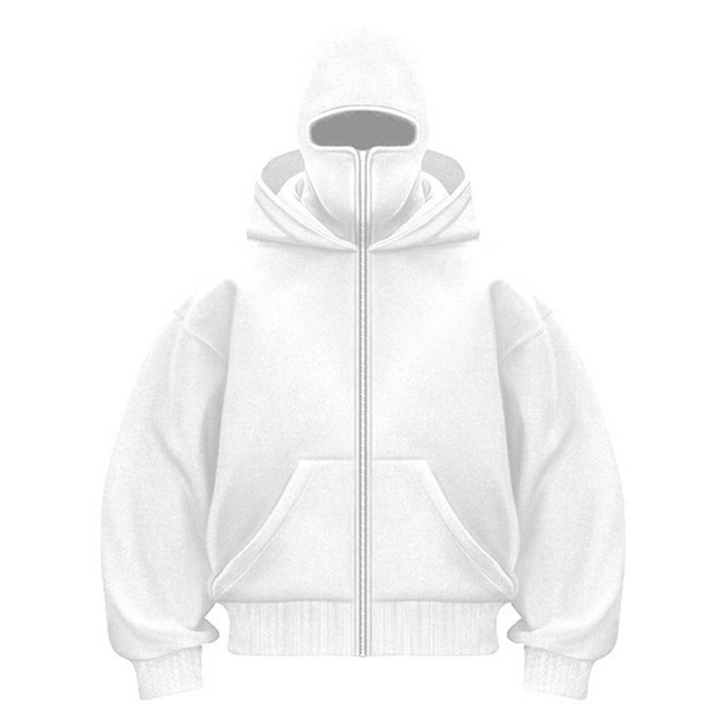 Soild-Color Mens Hooded Sweatshirt Loose Jacket Double Hat Autumn Winter Sporty Hooded Sweatshirt Long-Sleeve Hoodies For Man