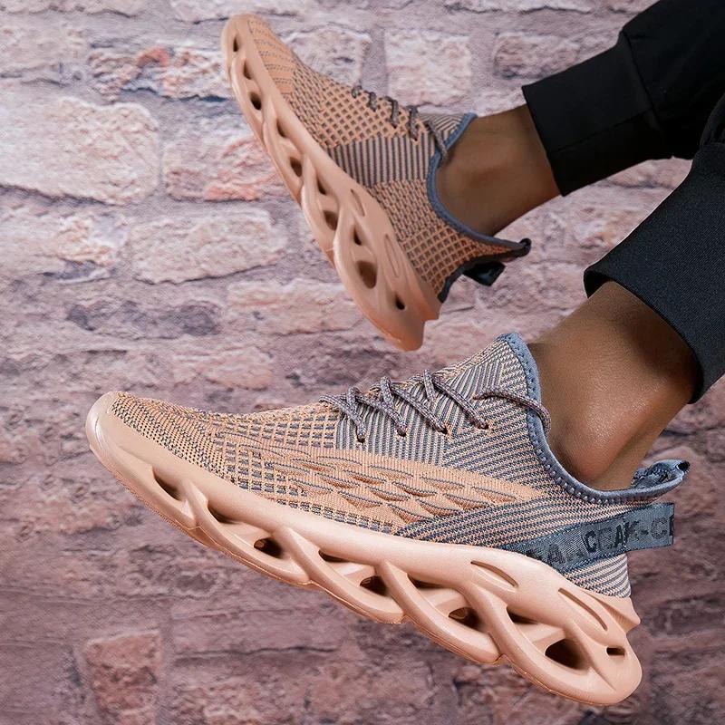 Новые кроссовки для бега, новейшие дышащие, удобные, для мужчин, низкие, большого размера, мужские спортивные кроссовки для увеличения роста, сетчатые, для бега, повседневные, 2025